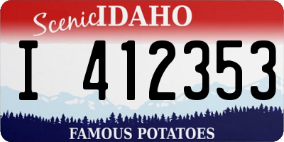 ID license plate I412353