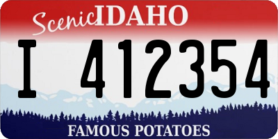 ID license plate I412354