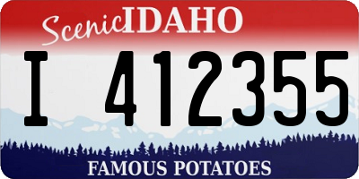 ID license plate I412355