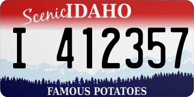 ID license plate I412357