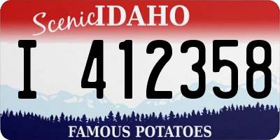 ID license plate I412358