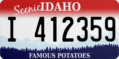 ID license plate I412359