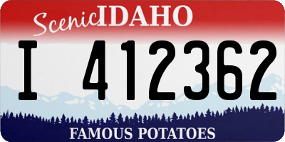 ID license plate I412362
