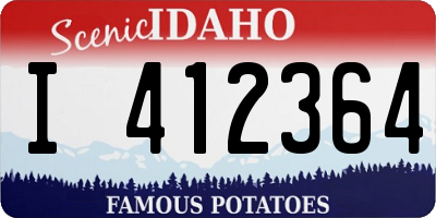 ID license plate I412364