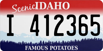 ID license plate I412365