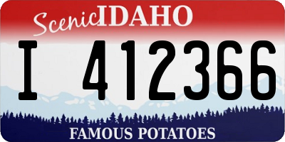 ID license plate I412366