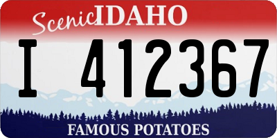 ID license plate I412367