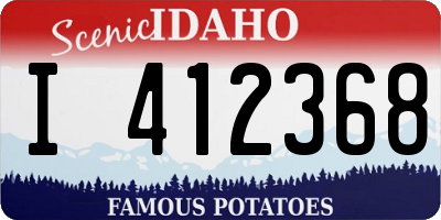 ID license plate I412368