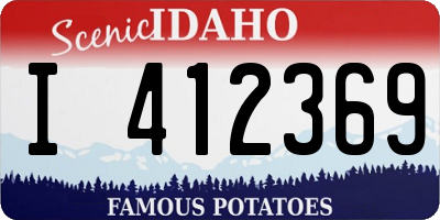 ID license plate I412369