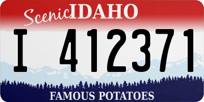 ID license plate I412371