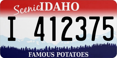 ID license plate I412375