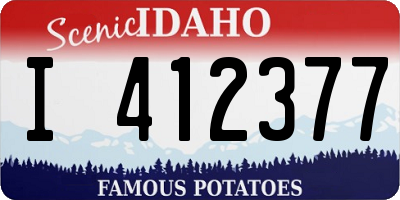 ID license plate I412377