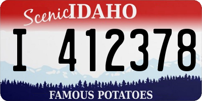 ID license plate I412378