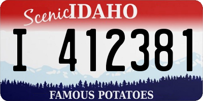 ID license plate I412381