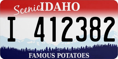 ID license plate I412382