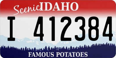 ID license plate I412384