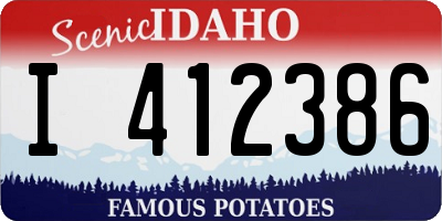 ID license plate I412386