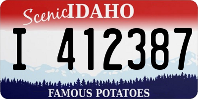 ID license plate I412387