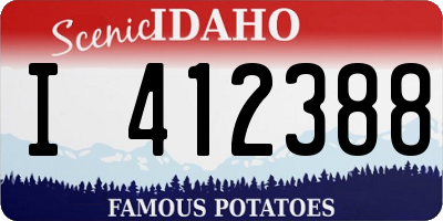 ID license plate I412388