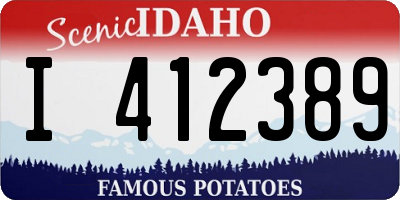 ID license plate I412389