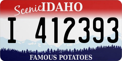 ID license plate I412393