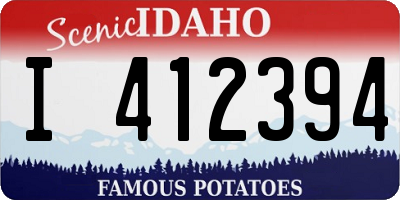 ID license plate I412394