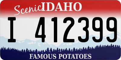 ID license plate I412399
