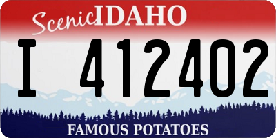 ID license plate I412402