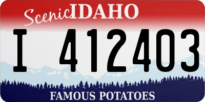 ID license plate I412403