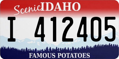 ID license plate I412405