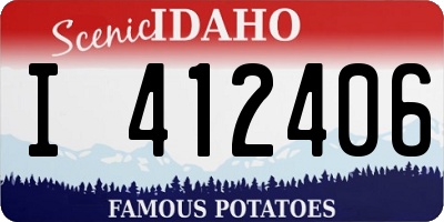 ID license plate I412406
