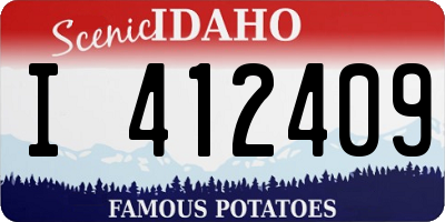 ID license plate I412409