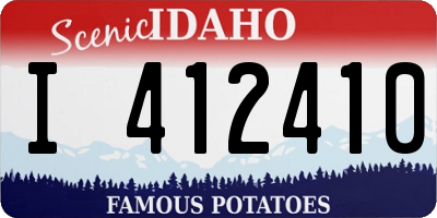 ID license plate I412410