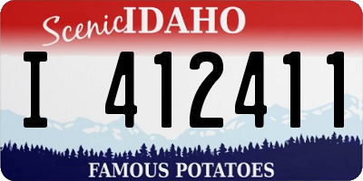 ID license plate I412411