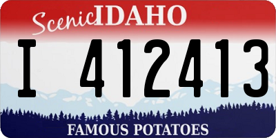 ID license plate I412413