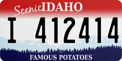 ID license plate I412414