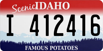 ID license plate I412416