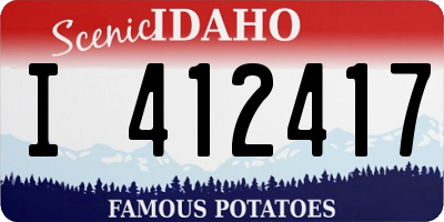 ID license plate I412417