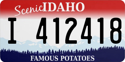 ID license plate I412418