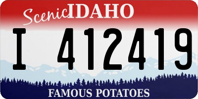 ID license plate I412419