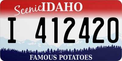 ID license plate I412420