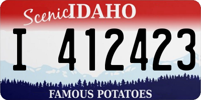 ID license plate I412423