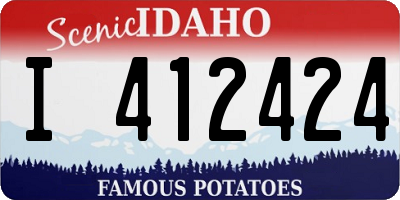 ID license plate I412424