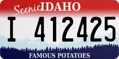 ID license plate I412425