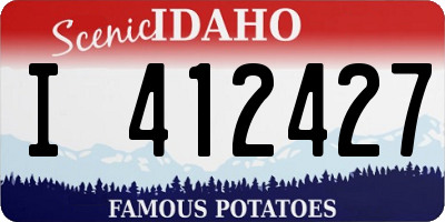ID license plate I412427
