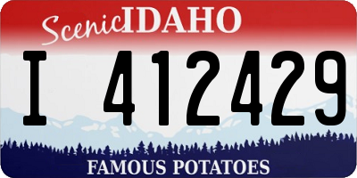 ID license plate I412429
