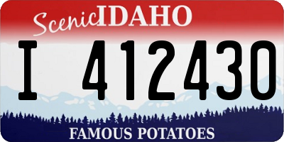 ID license plate I412430