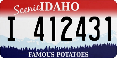 ID license plate I412431