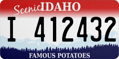 ID license plate I412432