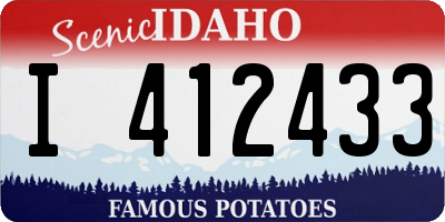 ID license plate I412433
